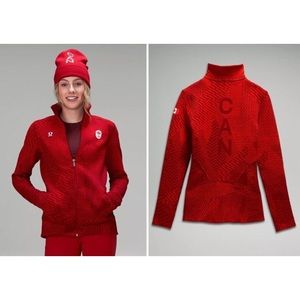 Lululemon Team Canada 22 woman’s end state Jacket COC Logo Size 4